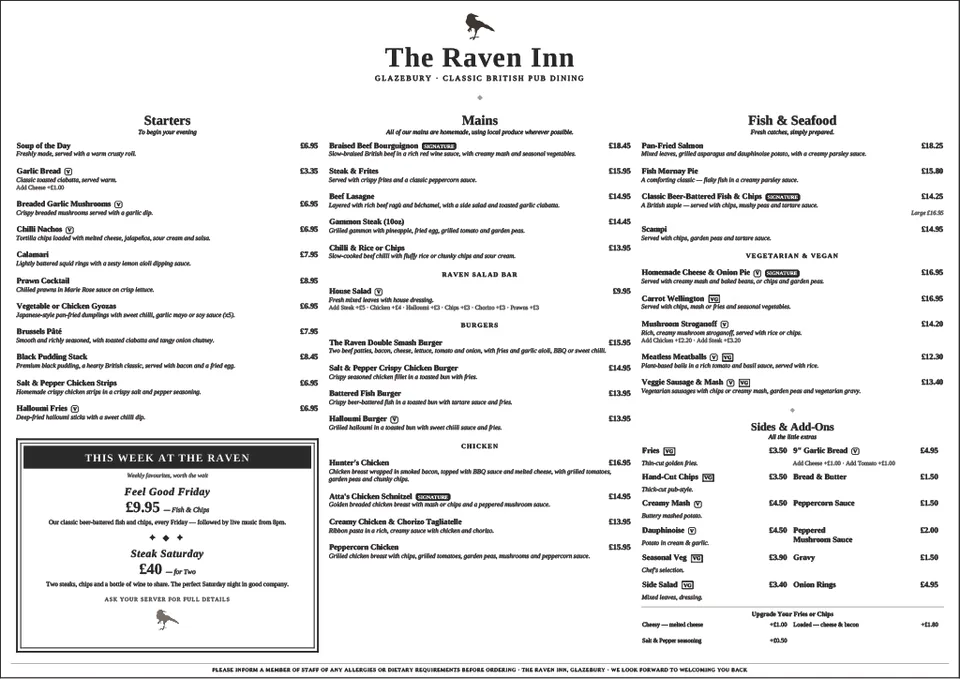 Lunch Menu